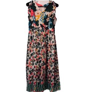 EMILY LOVELOCK Cactus floral midi dress